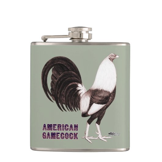 Gamecock Sepia Flachmann (Vorderseite)