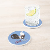 Gamecock Sepia Getränkeuntersetzer (Seite)