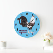 Gamecock Sepia Große Wanduhr (Zuhause)