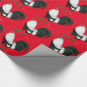 Gamecock Silver Duckwing Geschenkpapier (Ecke)