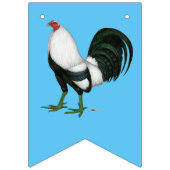 Gamecock Silver Duckwing Wimpelkette (Erste Fahne)