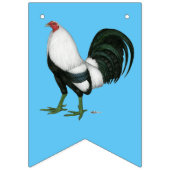 Gamecock Silver Duckwing Wimpelkette (Dritte Fahne)