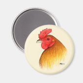 Gamecock Stag Pea Comb Magnet (Vorderseite/Rückseite)