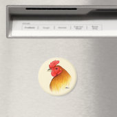 Gamecock Stag Pea Comb Magnet (In Situ (Geschirrspüler))
