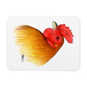 Gamecock Stag Pea Comb Magnet (Horizontal)