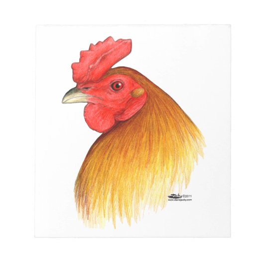 Gamecock Stag Pea Comb Notizblock (Vorderseite)