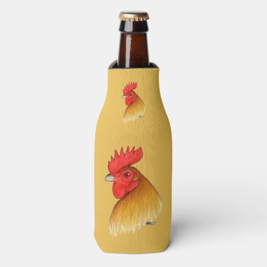 Gamecock Stag Single Comb Flaschenkühler (Flaschenvorderseite)