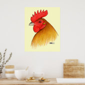Gamecock Stag Single Comb Poster (Küche)