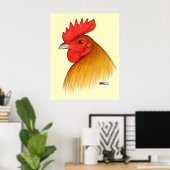 Gamecock Stag Single Comb Poster (Heimbüro)