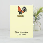 Gamecock Wheaten Einladung (Stehend Vorderseite)