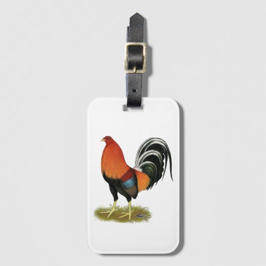 Gamecock Wheaten Rooster Gepäckanhänger (Vorderseite Vertikal)