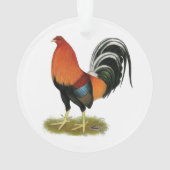 Gamecock Wheaten Rooster Ornament (Rückseite)