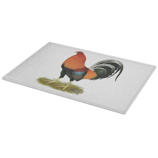 Gamecock Wheaten Rooster Schneidebrett (Ecke)