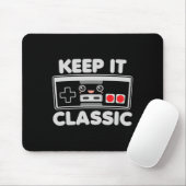 Gamecontroller Behielt es auf Spaß 80er Retro Dunk Mousepad (Mit Mouse)
