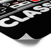 Gamecontroller Behielt es auf Spaß 80er Retro Dunk Poster (Ecke)