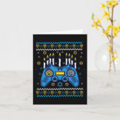 Gamecontroller Hanukkah Menorah Candles Jüdisches Karte (Gelbe Blume)