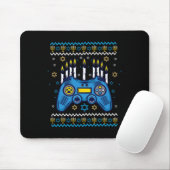 Gamecontroller Hanukkah Menorah Candles Jüdisches Mousepad (Mit Mouse)