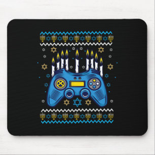 Gamecontroller Hanukkah Menorah Candles Jüdisches  Mousepad