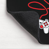 Gamecontroller Herz Funny Valentinstag Boy &am Mousepad (Ecke)