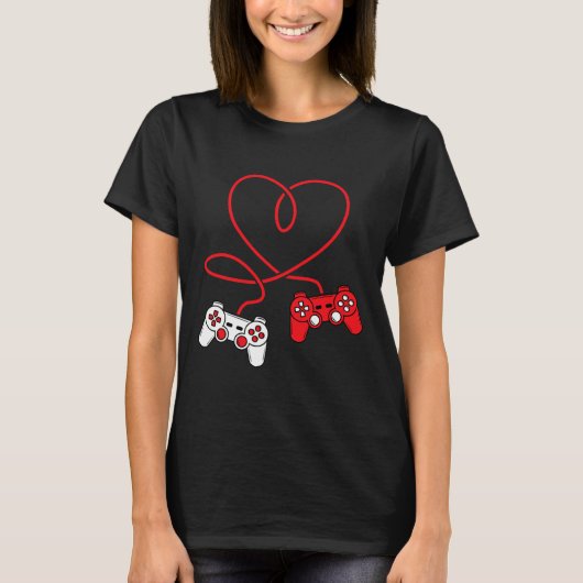 Gamecontroller Herz Funny Valentinstag Boy &am T-Shirt (Vorderseite)