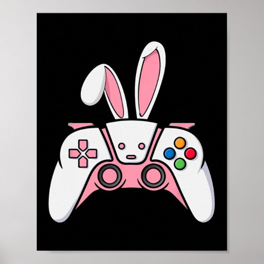 Gamecontroller mit sonnigen Ohren Funny Oaster Gam Poster (Vorne)