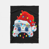 Gamecontroller Weihnachts-Weihnachtsmannmütze Game Fleecedecke (Vorderseite)