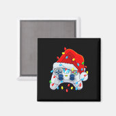 Gamecontroller Weihnachts-Weihnachtsmannmütze Game Magnet (Vorderseite/Rückseite)