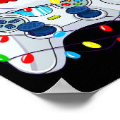 Gamecontroller Weihnachts-Weihnachtsmannmütze Game Poster (Ecke)