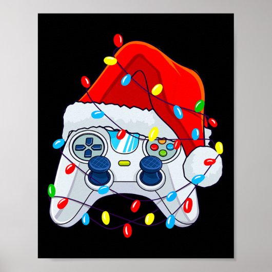 Gamecontroller Weihnachts-Weihnachtsmannmütze Game Poster (Vorne)