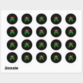 Gamecontroller Weihnachts-Weihnachtsmannmütze Game Runder Aufkleber (Blatt)