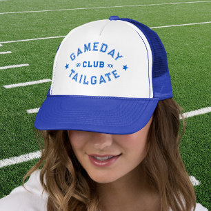 Gameday Tailgate Club Custom Blue Football Wappen Truckerkappe