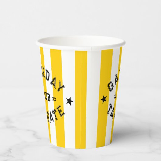 Gameday Tailgate Club Gelber Streifen Party Pappbecher (Rechts)