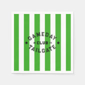 Gameday Tailgate Club Green Strip Custom Party Serviette (Vorderseite)