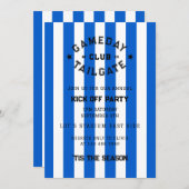 Gameday Tailgate Club Kick Off Party Blue Team Einladung (Vorne/Hinten)