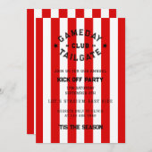 Gameday Tailgate Club Kick Off Party Red Team Einladung (Vorne/Hinten)