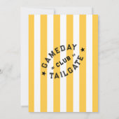 Gameday Tailgate Club Kick Off Partys Yellow Team Einladung (Rückseite)
