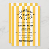 Gameday Tailgate Club Kick Off Partys Yellow Team Einladung (Vorne/Hinten)
