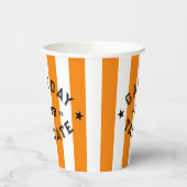 Gameday Tailgate Club Orange Strip Custom Party Pappbecher (Links)