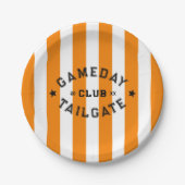Gameday Tailgate Club Red Strip Custom Party Pappteller (Vorderseite)