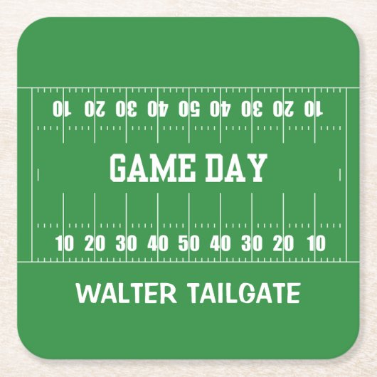 GameDay Tailgate Untersetzer | Football Party Unte (Vorderseite)
