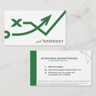Gameday Wealth Management Business Card - White Visitenkarte