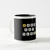 GameEatSleep-Tasse Zweifarbige Tasse (Vorderseite Links)
