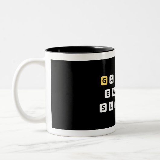 GameEatSleep-Tasse Zweifarbige Tasse (Links)
