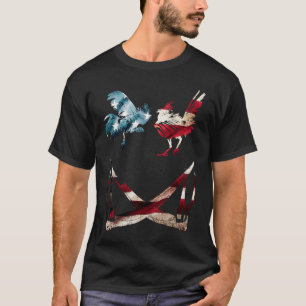 GameFowl American Flag Sparring Rooster Gaff Spiel T-Shirt