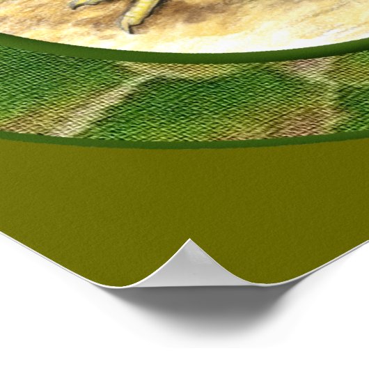 Gamefowl im Betrieb Poster (Ecke)