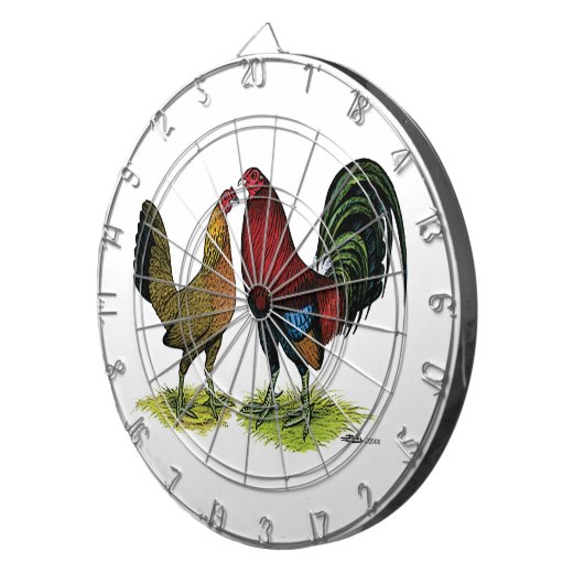 Gamefowl-Paar Dartscheibe (Vorderseite rechts)