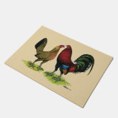 Gamefowl-Paar Fußmatte (Schrägansicht)