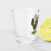 Gamefowl-Paar Schnapsglas (Links)