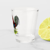 Gamefowl-Paar Schnapsglas (Rechts)