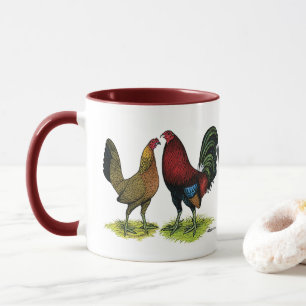 Gamefowl-Paar Tasse